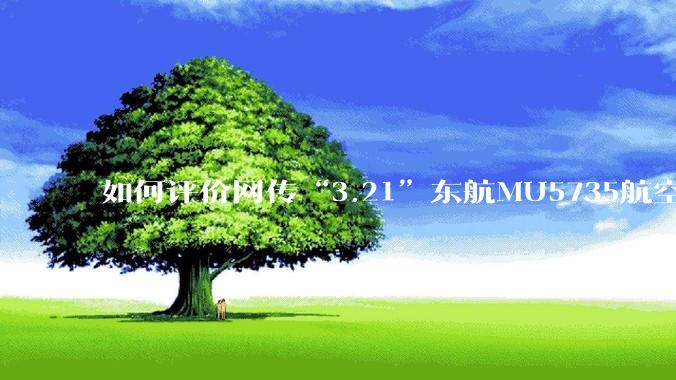 如何评价网传“3.21”东航MU5735航空器飞行事故调查进展情况通报决定不予公开？